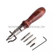 شیارزن 5 سر دسته چوبی