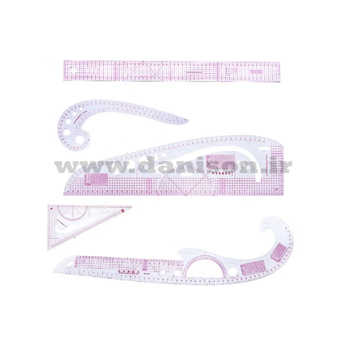 خط کش ژله ای ست 5 تکه 01 خط کش ژله ای ست 5 تکه