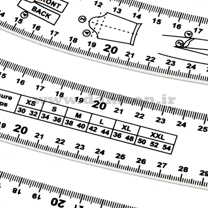 خط کش مولر 8 تکه 02 خط کش مولر 8 تکه