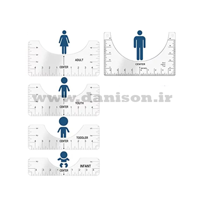 خطکش یقه 12 خط کش یقه