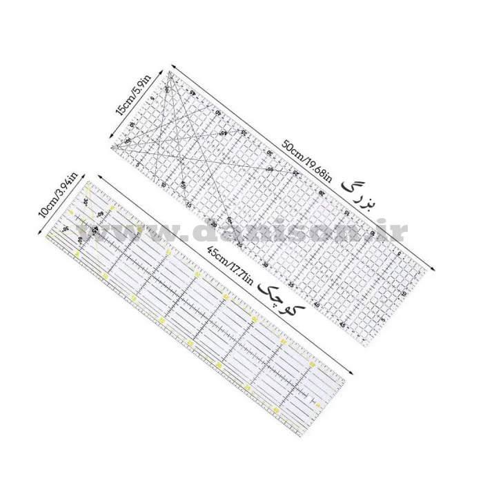 خط کش چهل تکه دوزی _ دنیسون _ 01 خط کش 40 تکه دوزی
